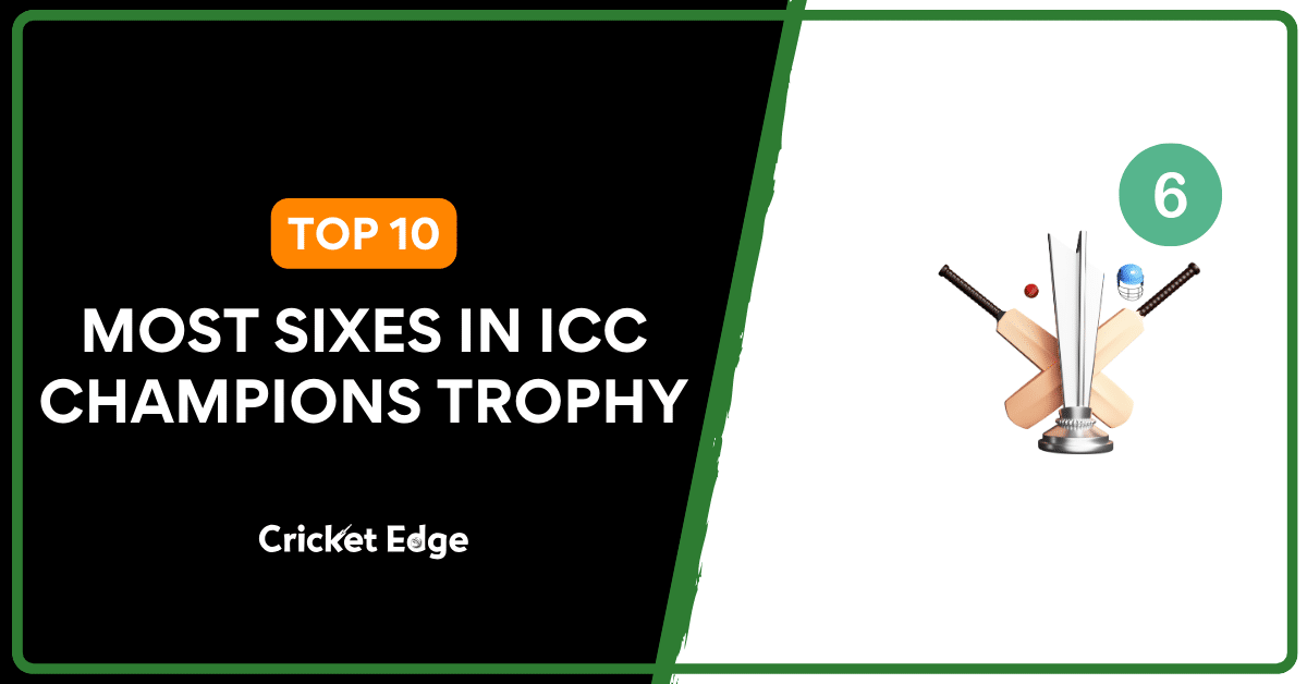 Top 10 Most Sixes in ICC Champions Trophy